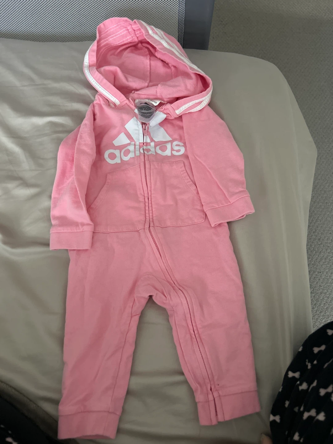 Baby Pink Adidas Tracksuit Onesie