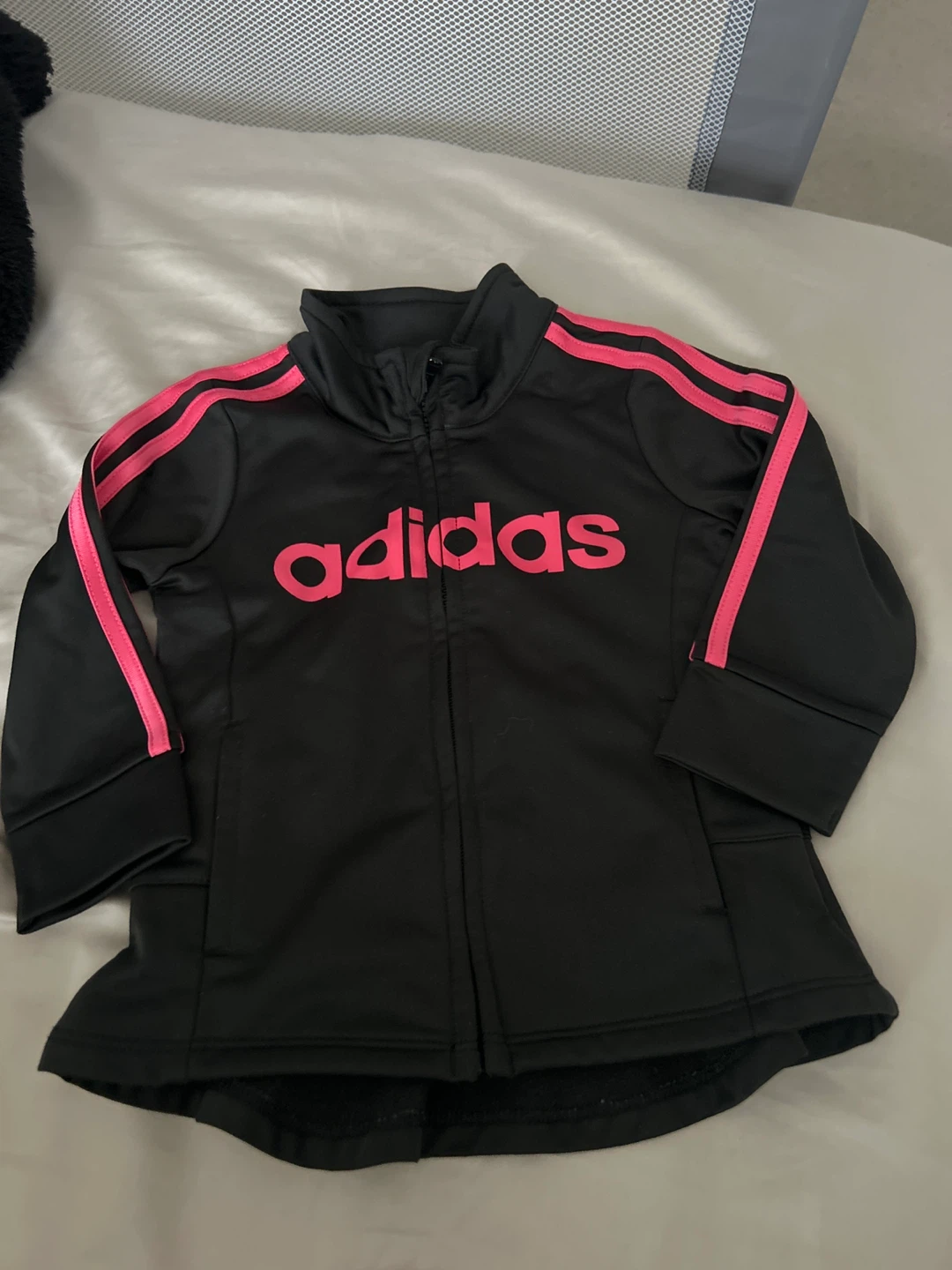 Adidas Track Jacket - Black and Pink