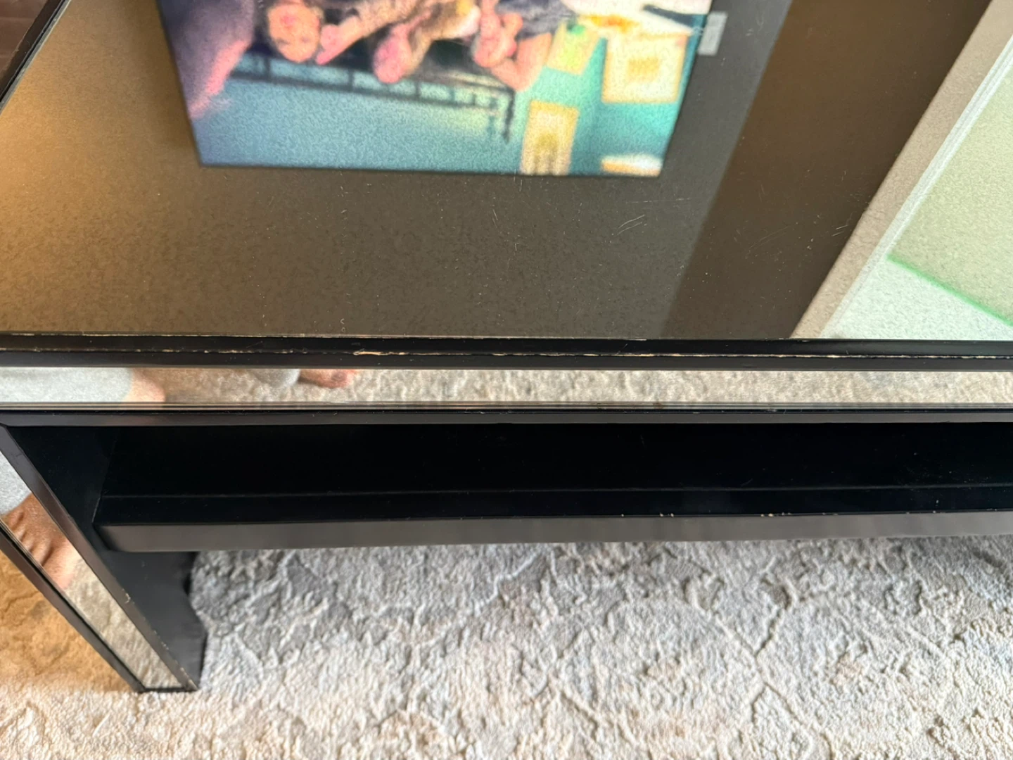 Pottery barn Mirrored Coffee Table with Shelf - photo 3