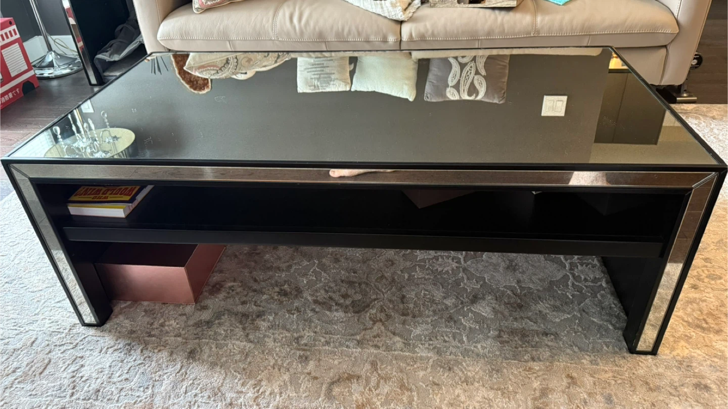 Pottery barn Mirrored Coffee Table with Shelf - photo 4