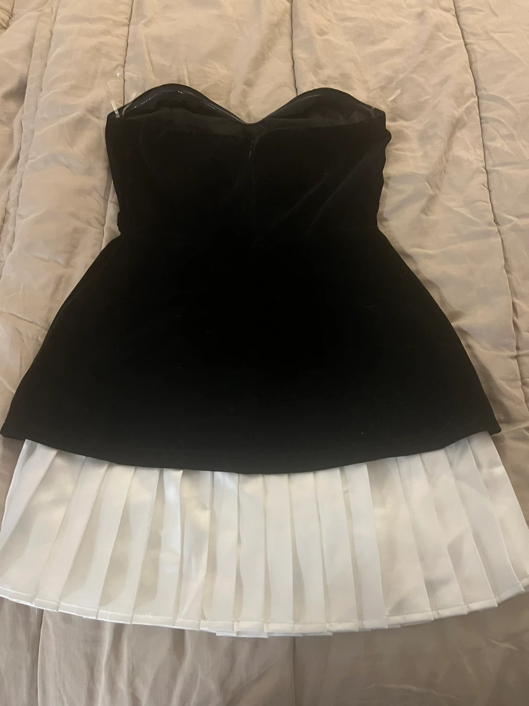 Black and White Strapless Dress - photo 2
