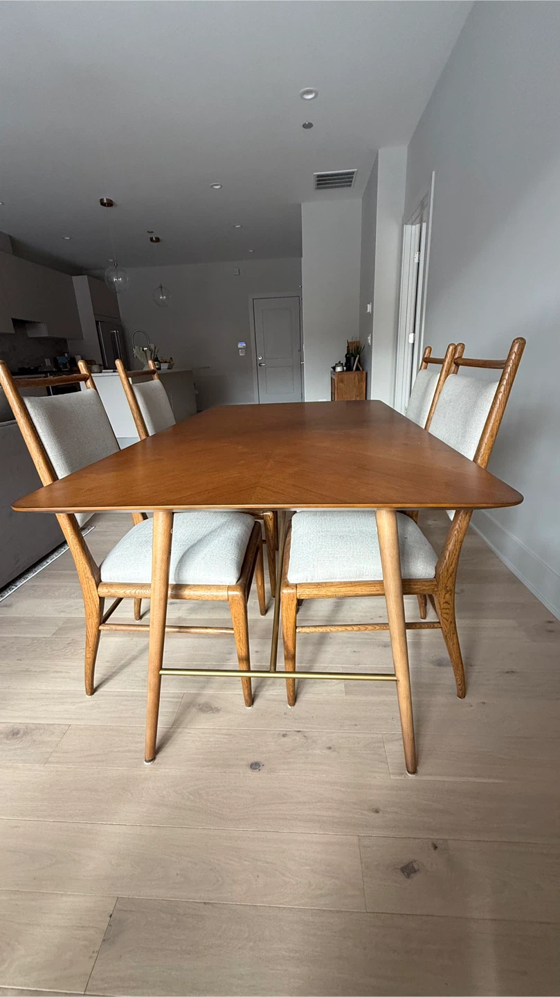 Mid-Century Modern Dining Table with 4 Chairs - photo 2