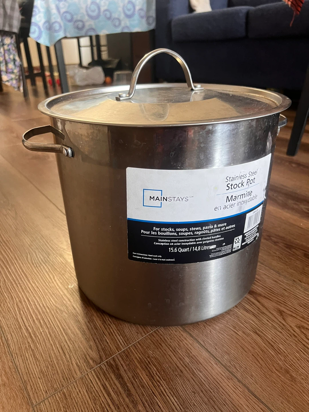 Mainstays Stainless Steel Stock Pot 15.6 Qt - photo 4