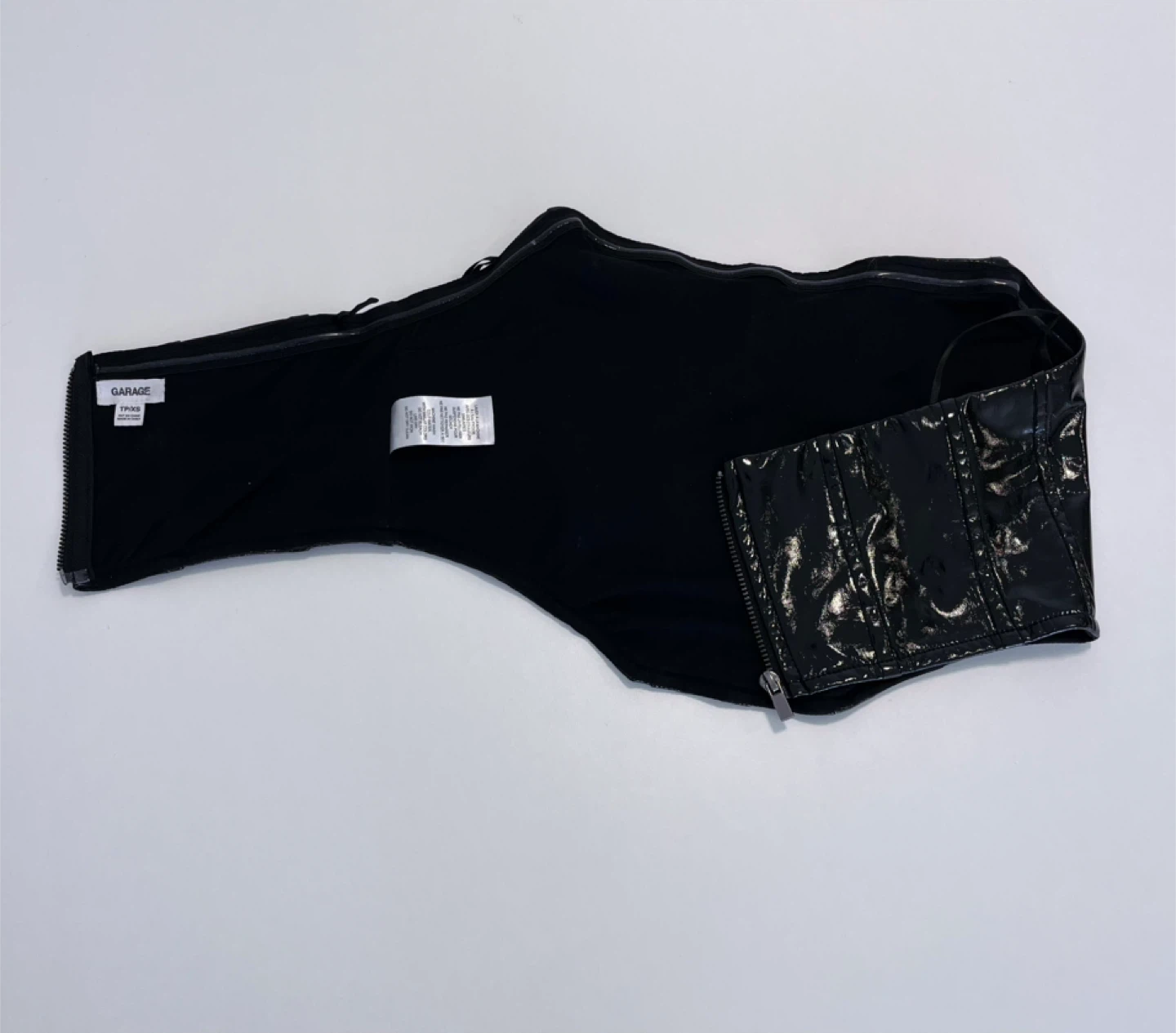 Garage Black Patent Corset Top - photo 3