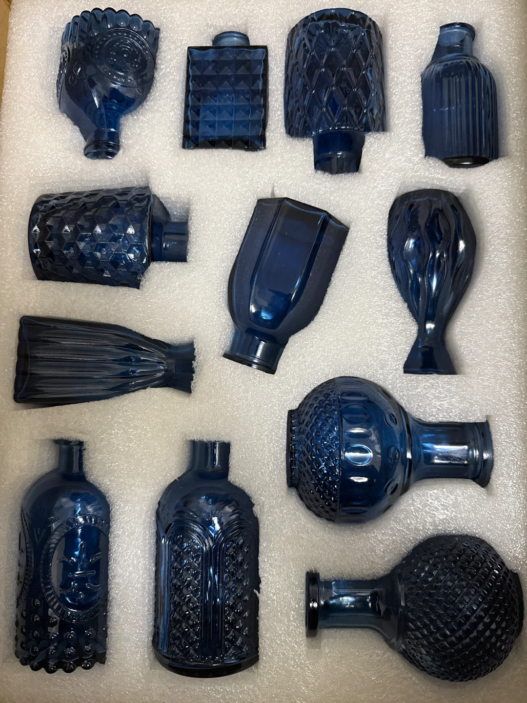 Set of 24 pcs Blue Glass Vases - photo 3