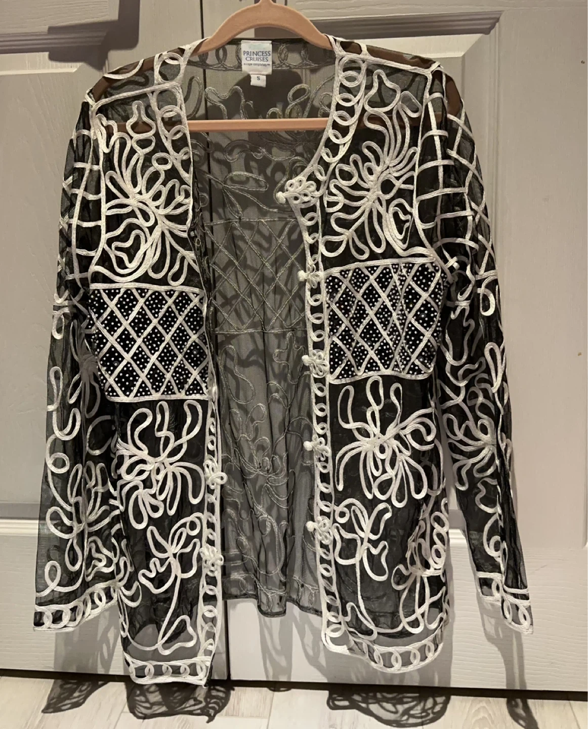Sparkly and Beautiful Princess Cruises Sheer Embroidered Jacket