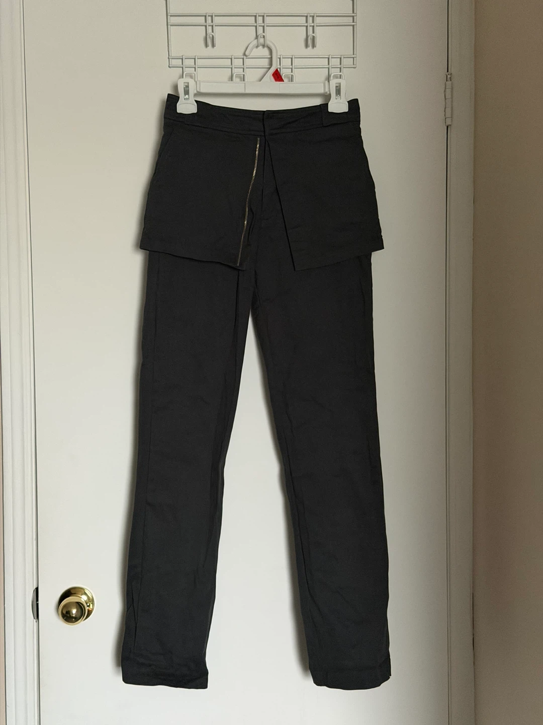 Dark Gray Skirted Pants