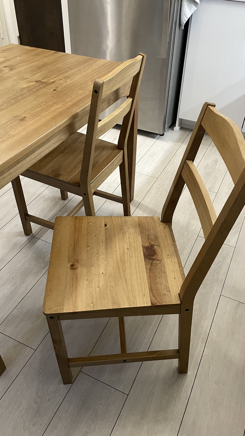 IKEA HÄGERNÄS Dining Set Table and 4 Chairs, Antique Stain Pine - photo 3