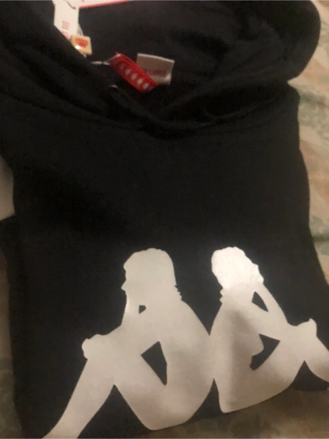 Brand New-Kappa Hoodie XX-Large Black White Purple - photo 5