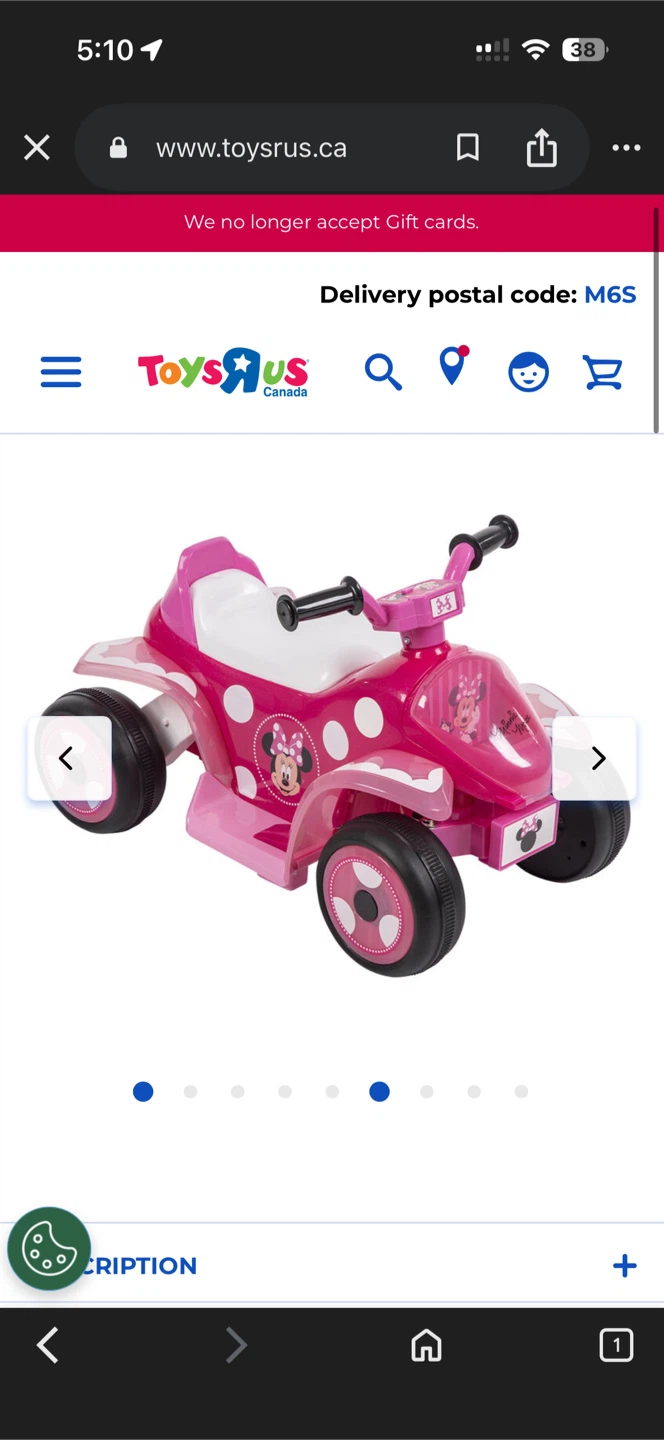 Kids Pink Minnie Mouse Ride-On ATV Toy