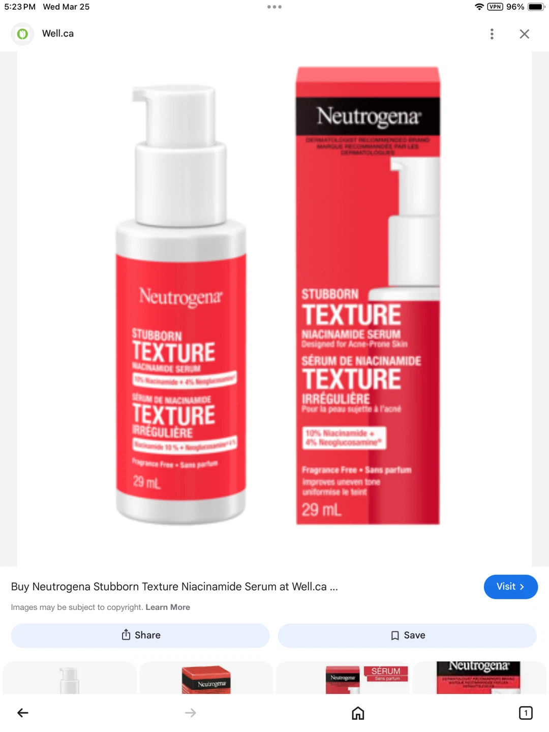 Neutrogena Stubborn Texture Niacinamide Serum 29 mL