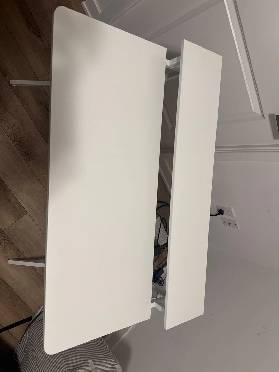 White computer desk with shelf - photo 4