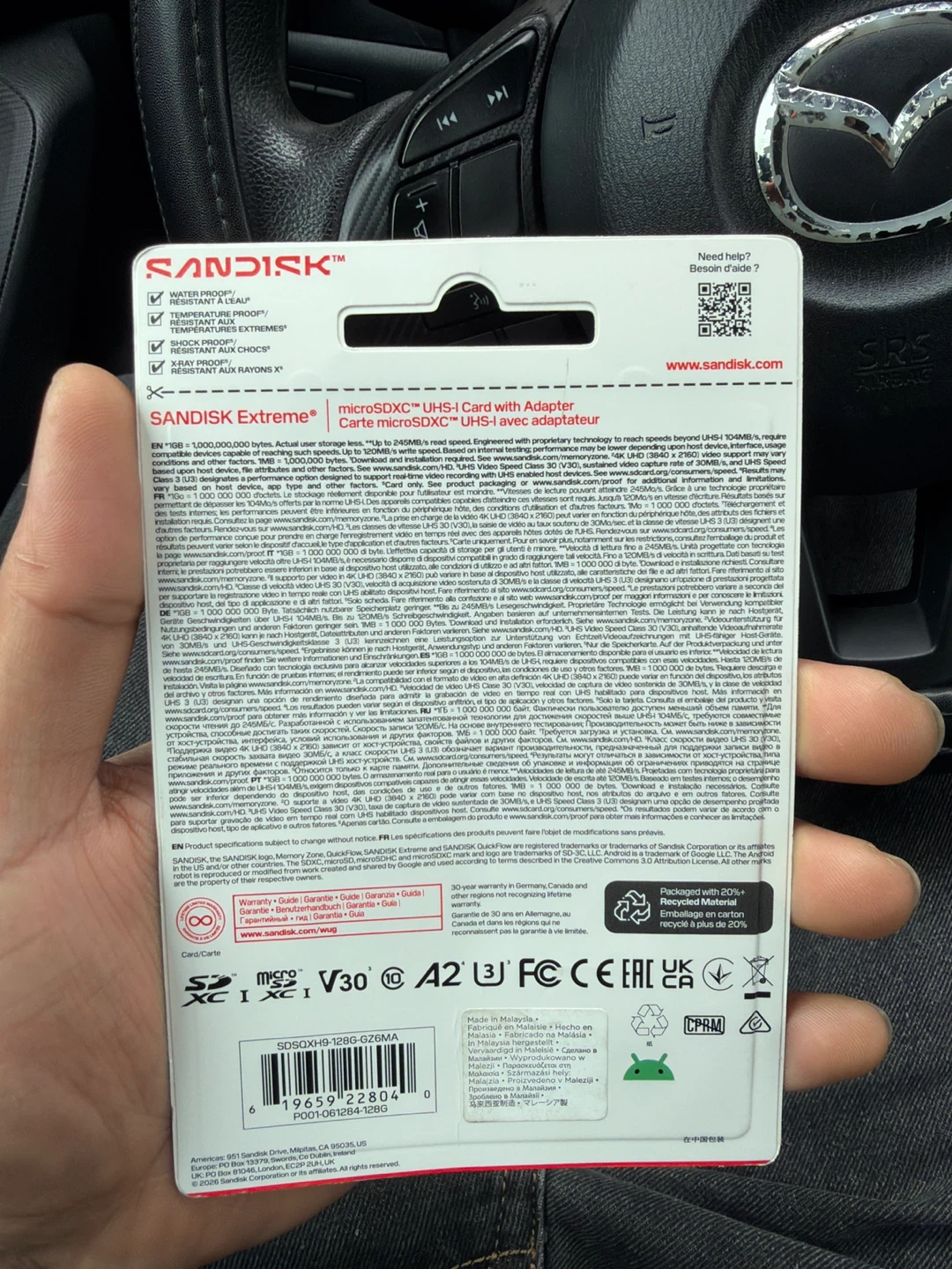 SanDisk Extreme 128GB microSDXC UHS-I Card with Adapter - photo 2