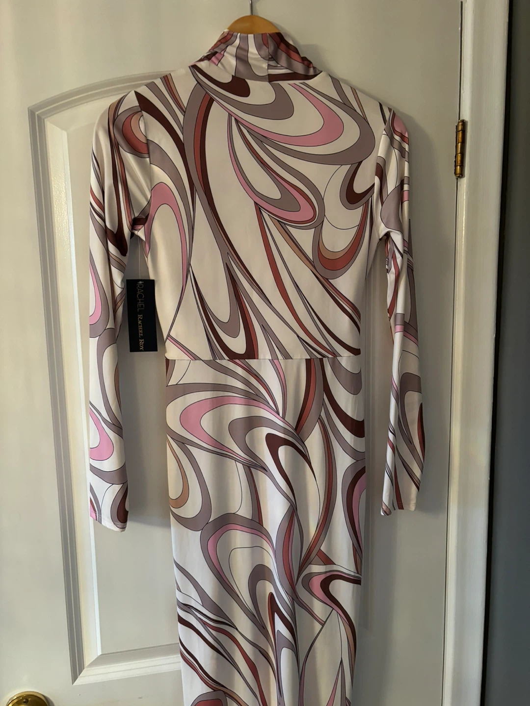 NEW Rachel Roy "Eggshell Swirl" Print Wrap Dress Size S - photo 3