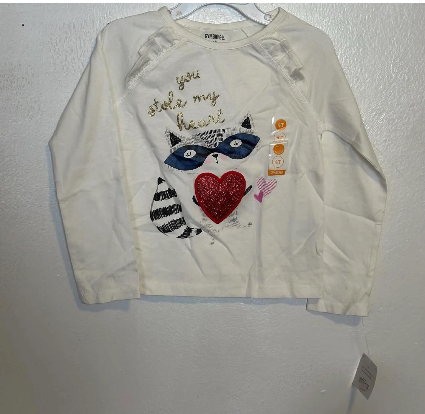 GIRLS TSHIRT LONG SLEEVE (SIZES:6-12 MONTHS &4T)