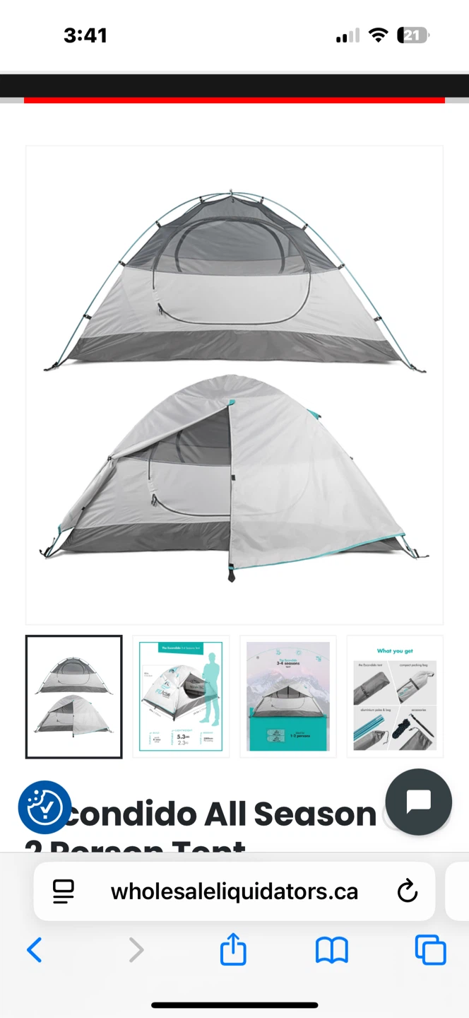 FE Active The Escondido 2 Person 3-4 Season Tent - photo 2