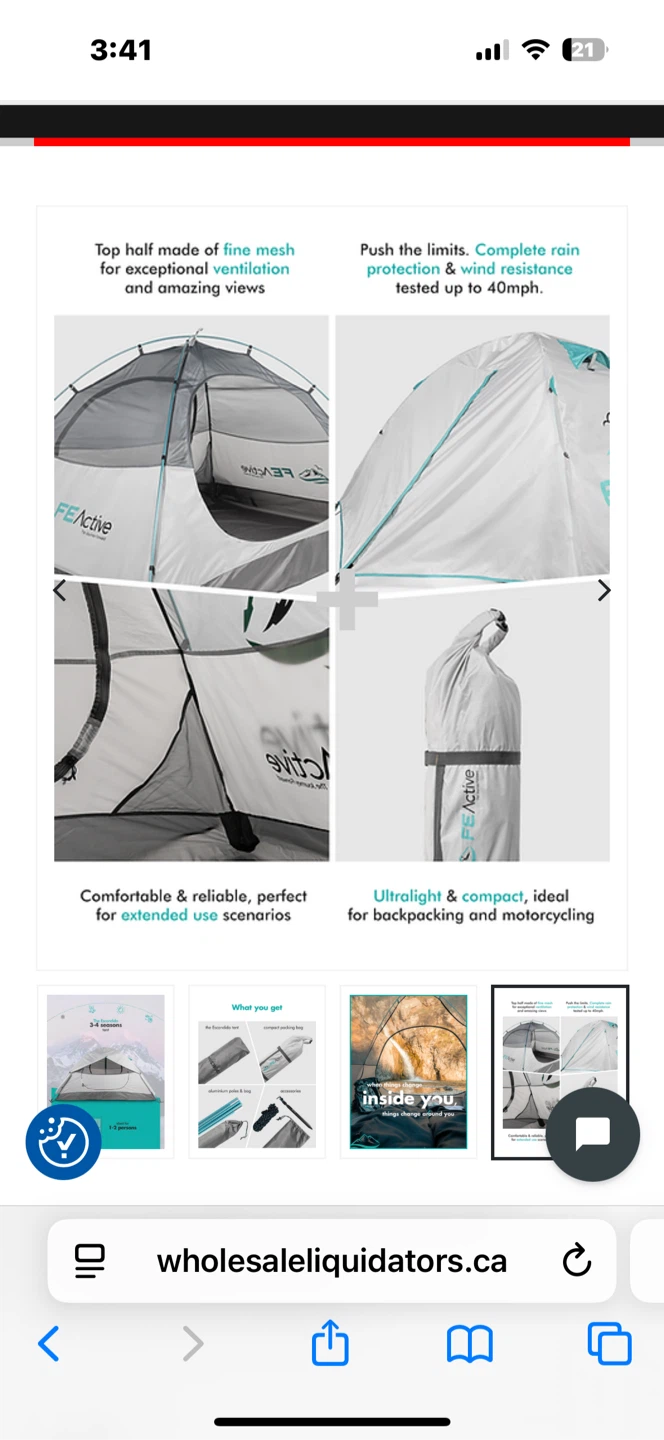 FE Active The Escondido 2 Person 3-4 Season Tent - photo 5