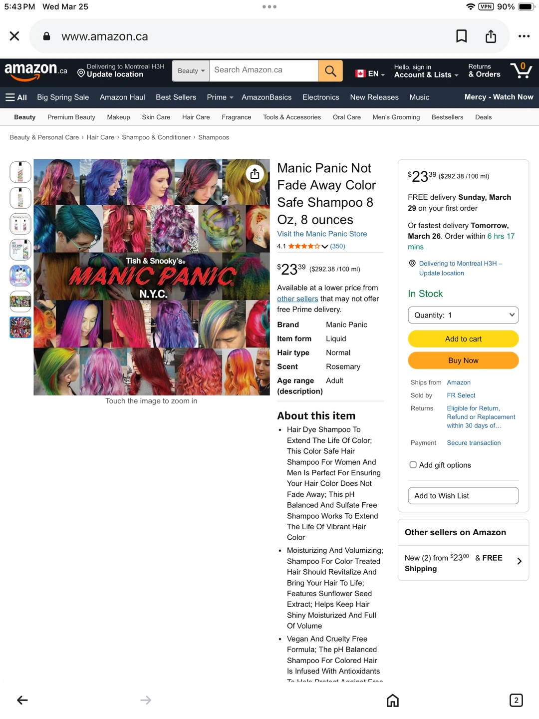 New Manic Panic Not Fade Away & clarifying Color Safe Shampoos - photo 2