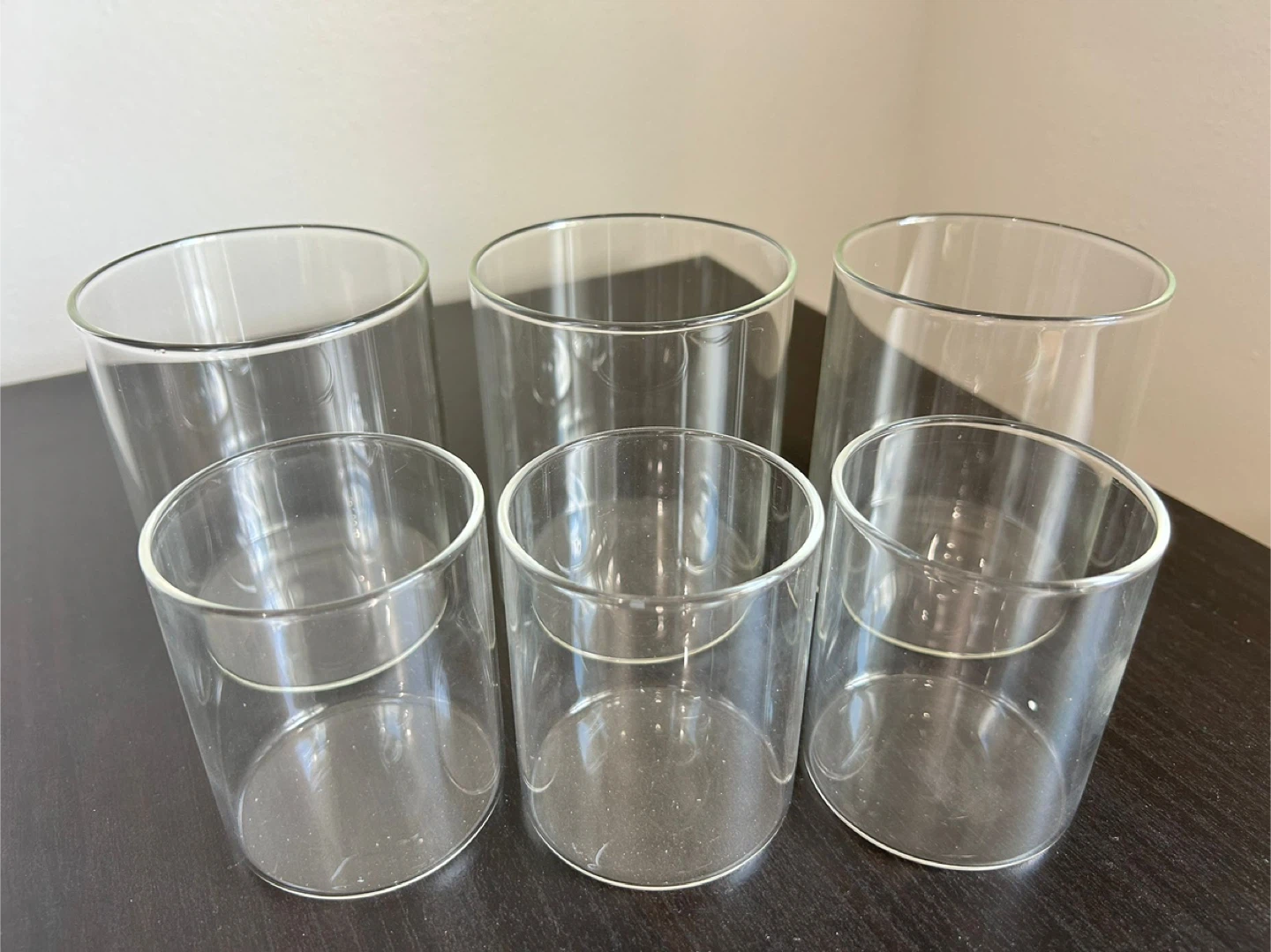 16 Pcs Glass Cylinder Bud Vases for Centerpieces