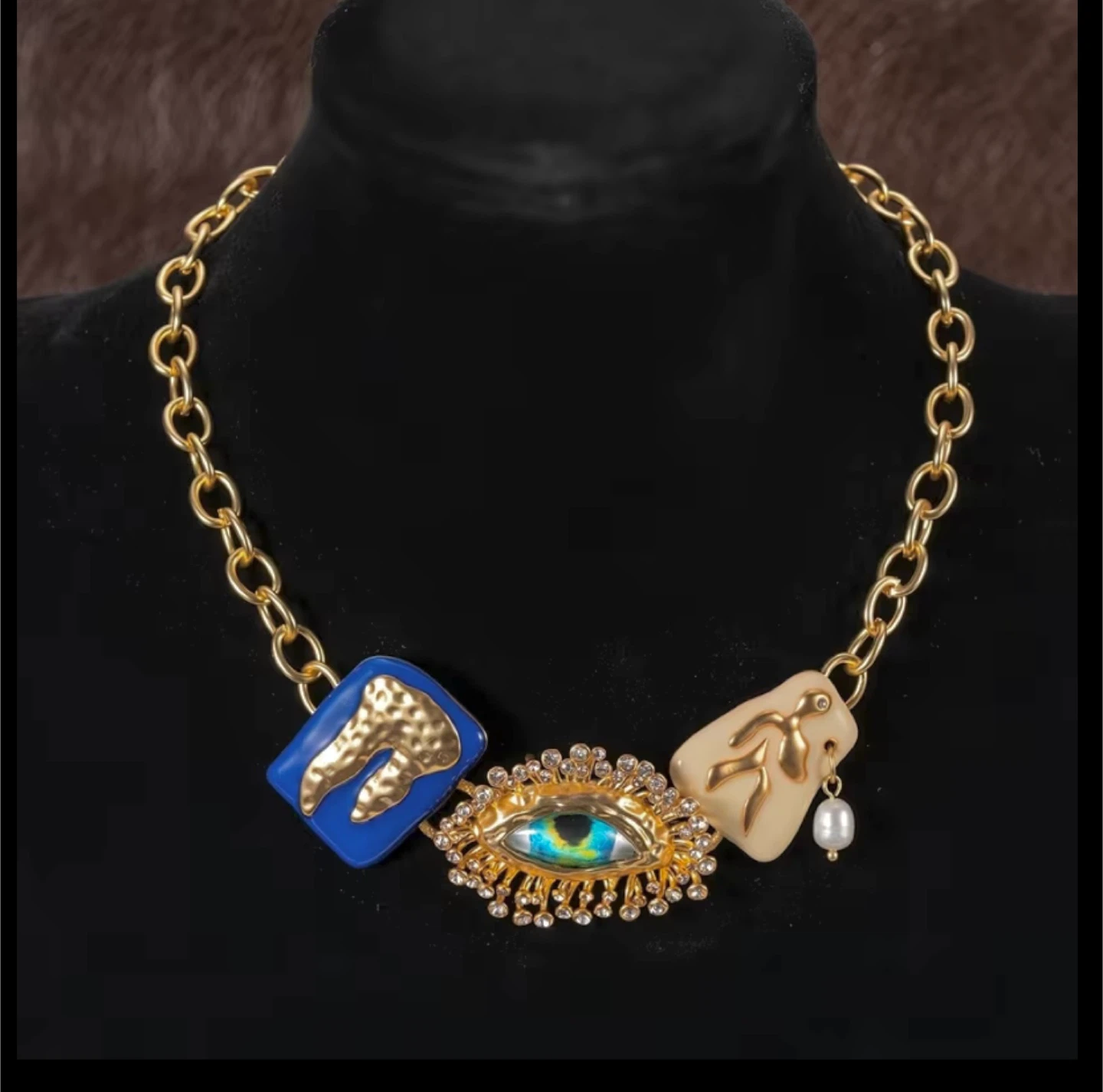 Schiaparelli Inspired Gold Chain Necklace