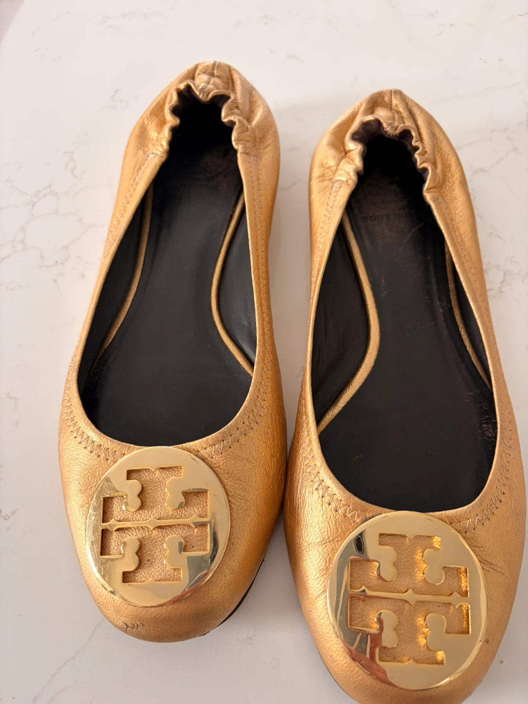 Tory Burch Gold Ballet Flats - photo 2