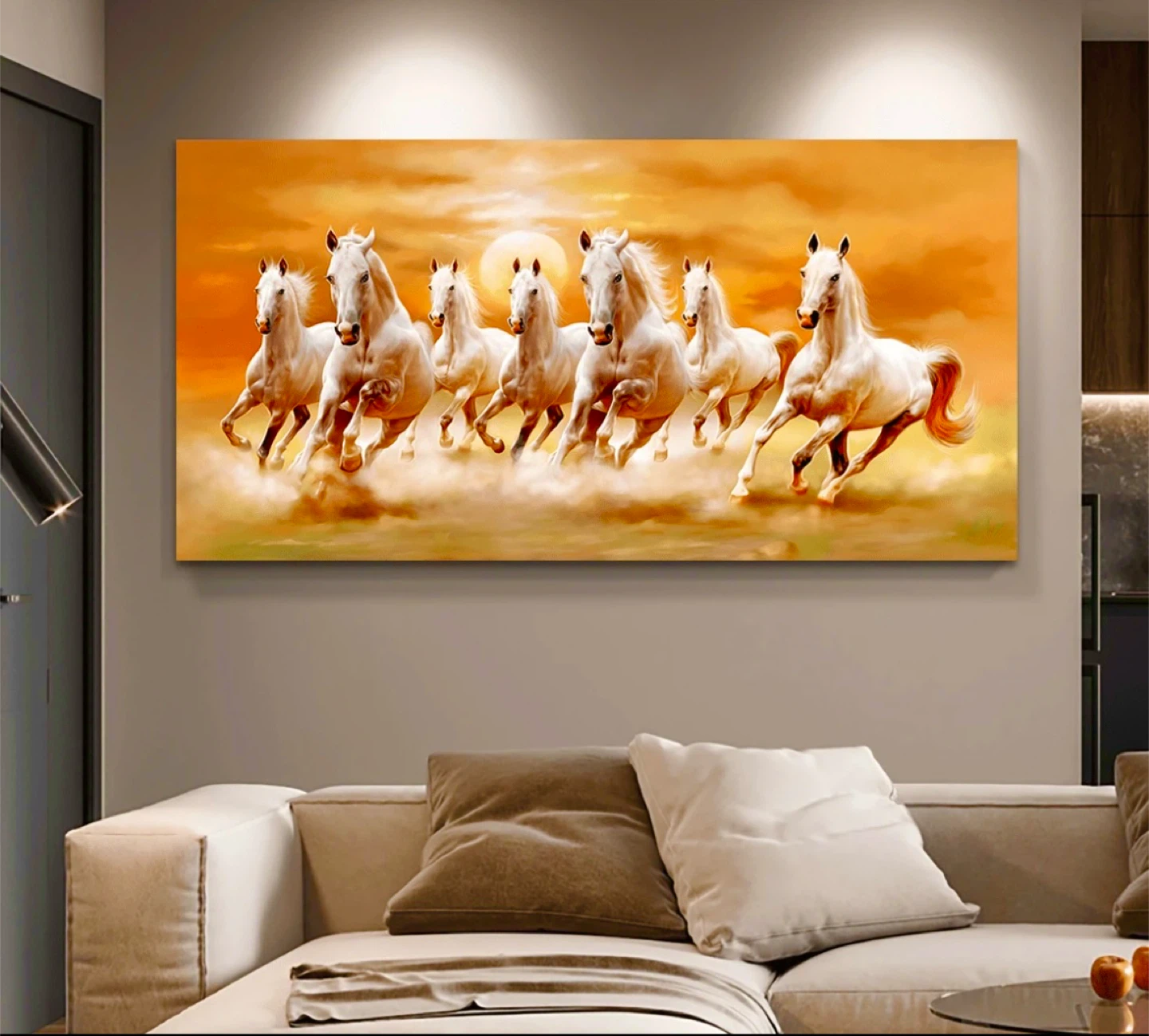 Canvas Wall Art - Running Horses & Tree of Life - photo 2