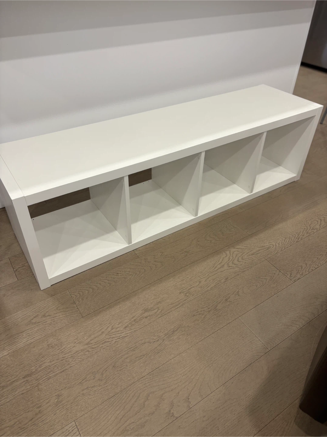 White 4-Cube Storage Bench - tv stand - photo 3