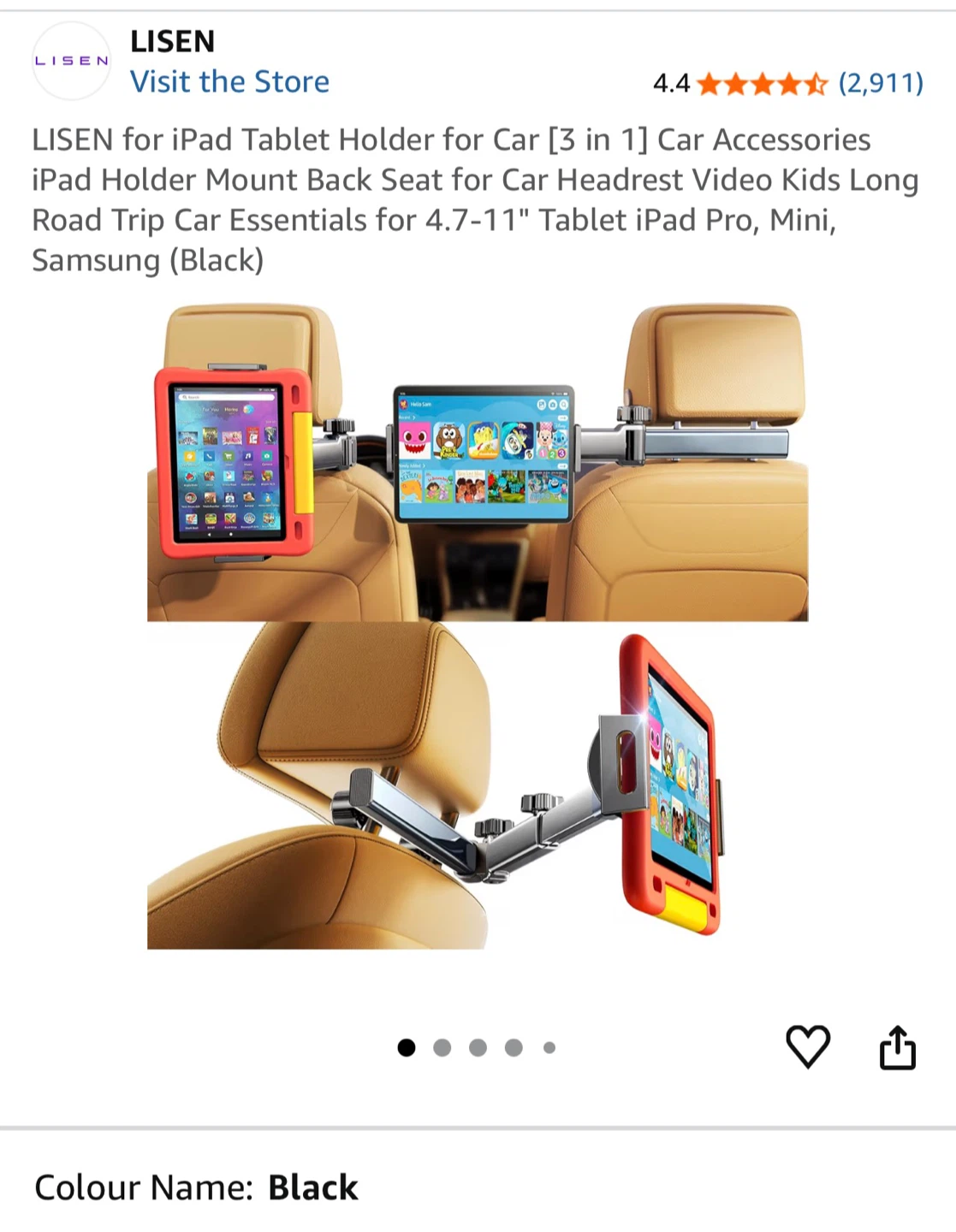 LISEN Car Tablet Holder for Headrest