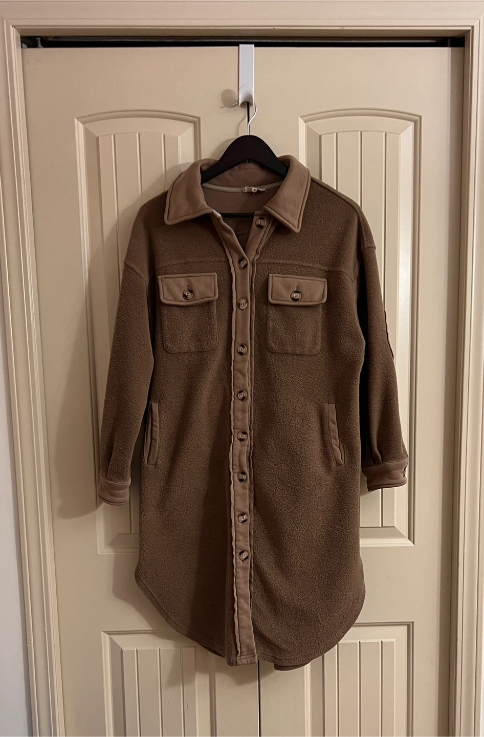 Brown fleece Jacket (oversized) – size small 🤎