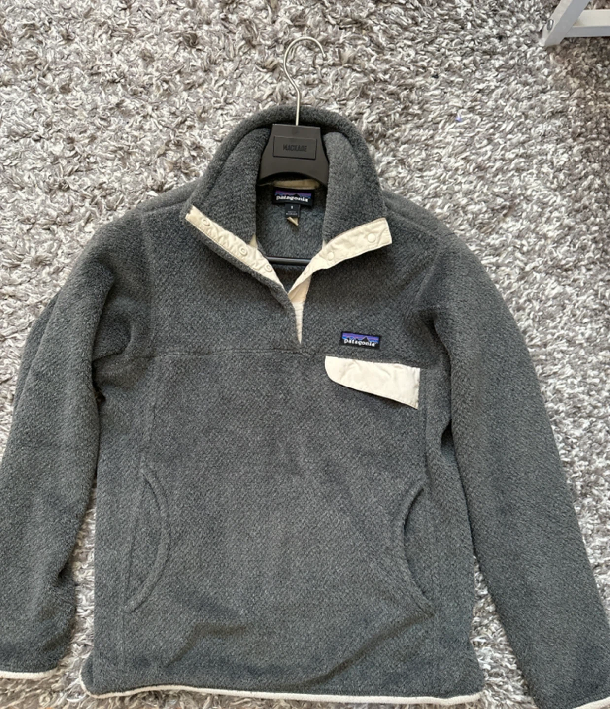 Patagonia Fleece Pullover Snap-T Grey Women's Medium