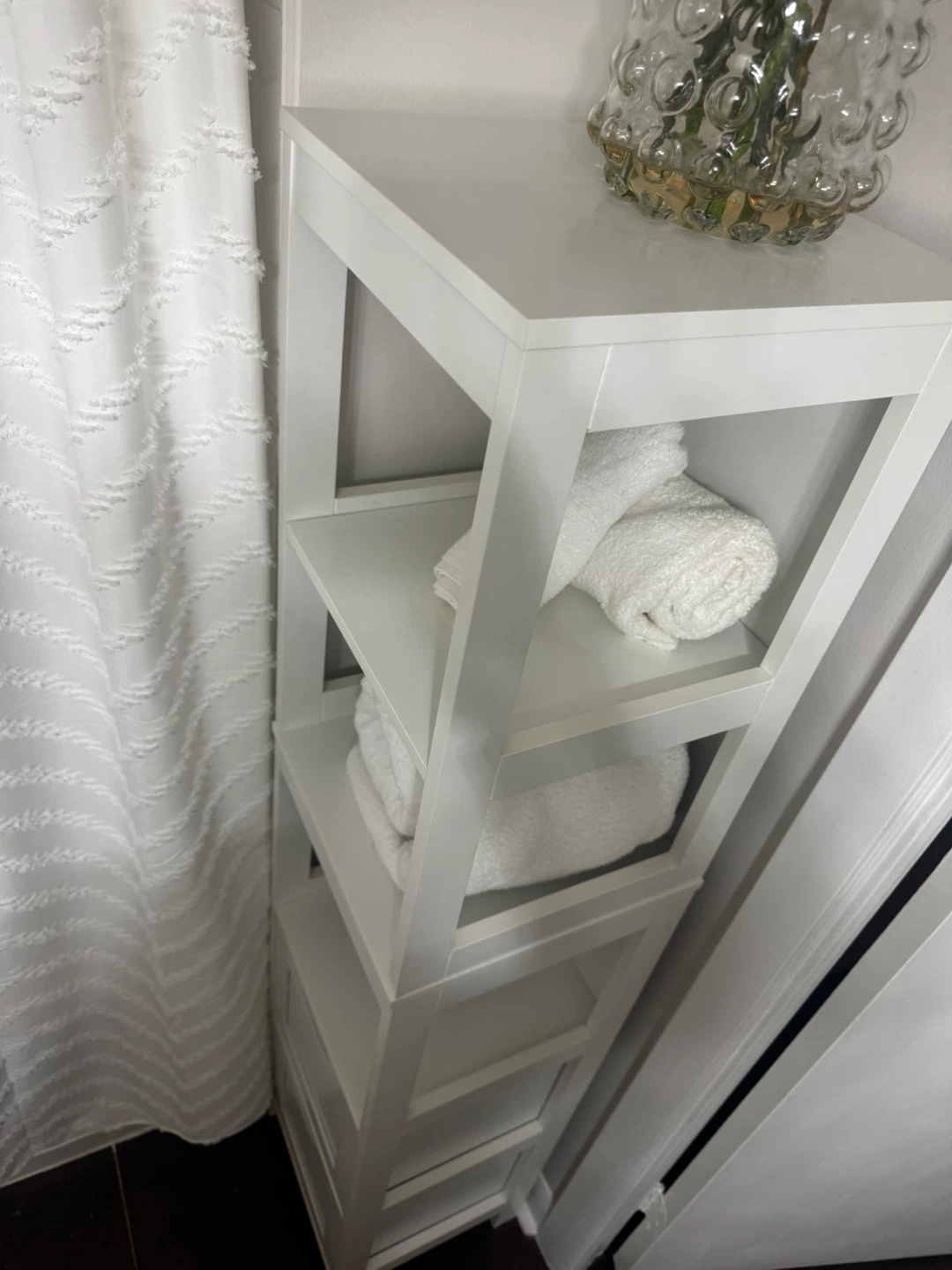 White 4-Tier Storage Shelf with Drawers - photo 3