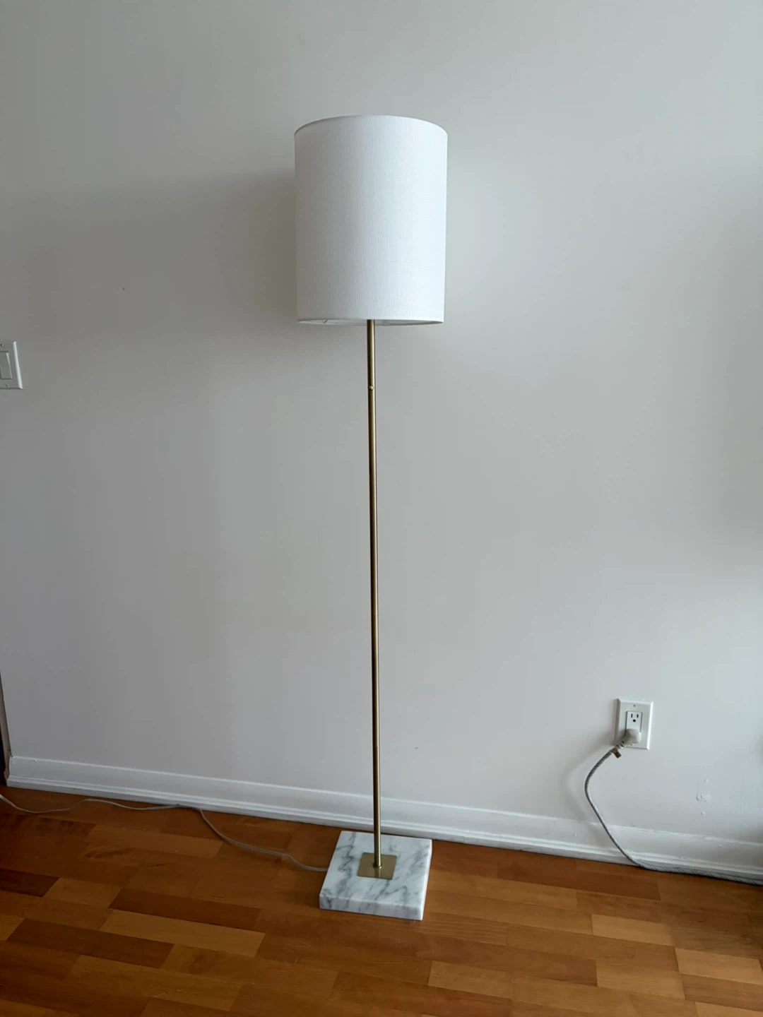 Floor Lamp with Marble Base