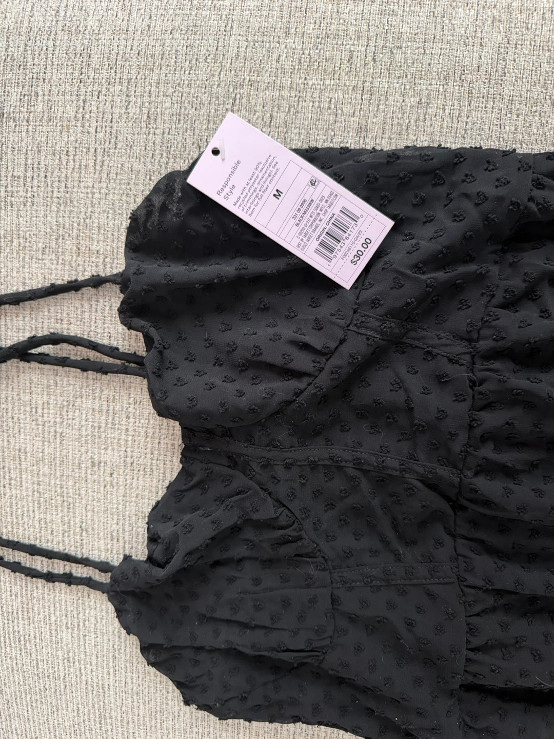 Wild Fable Black Textured Mini Dress Size M - photo 2