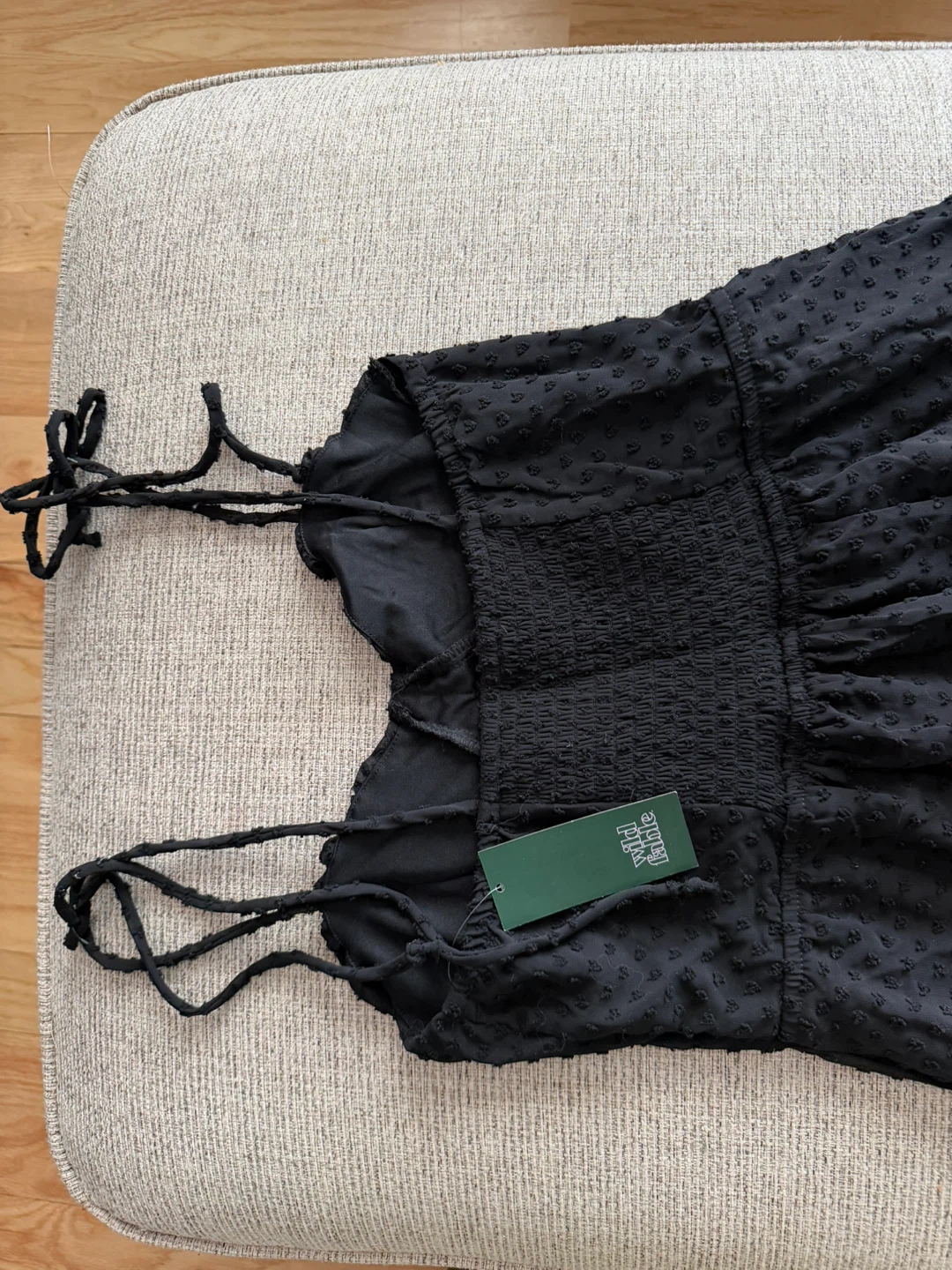Wild Fable Black Textured Mini Dress Size M - photo 3
