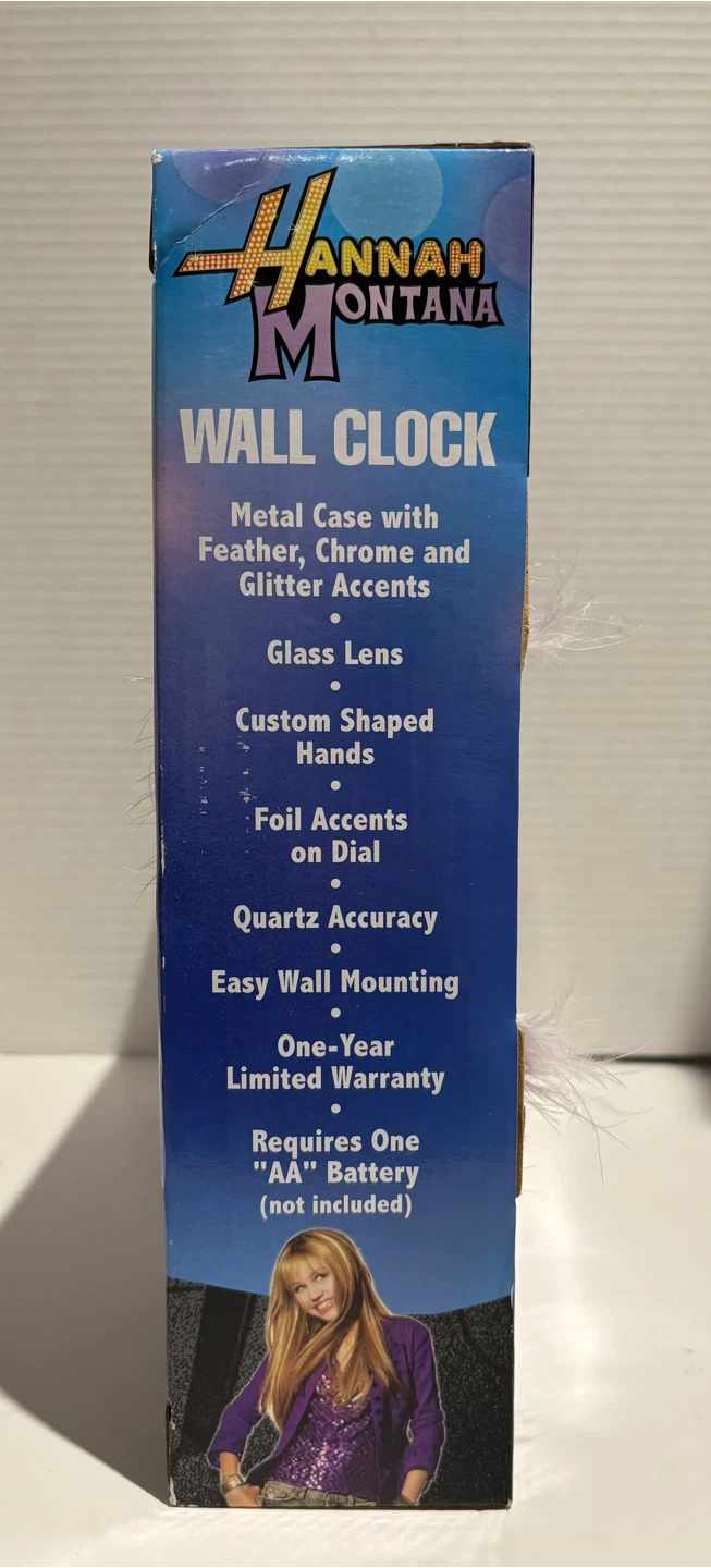 Hannah Montana Wall Clock - Y2K Feather Chrome & Glitter - photo 3