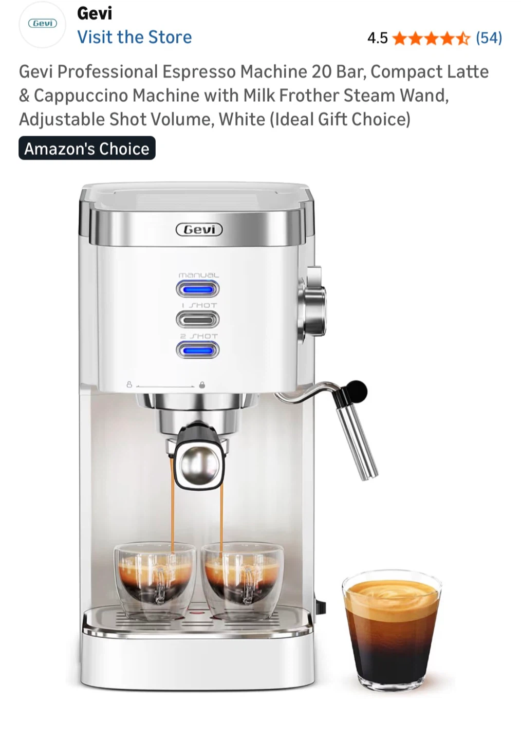 Gevi Professional Espresso Machine - White - photo 2