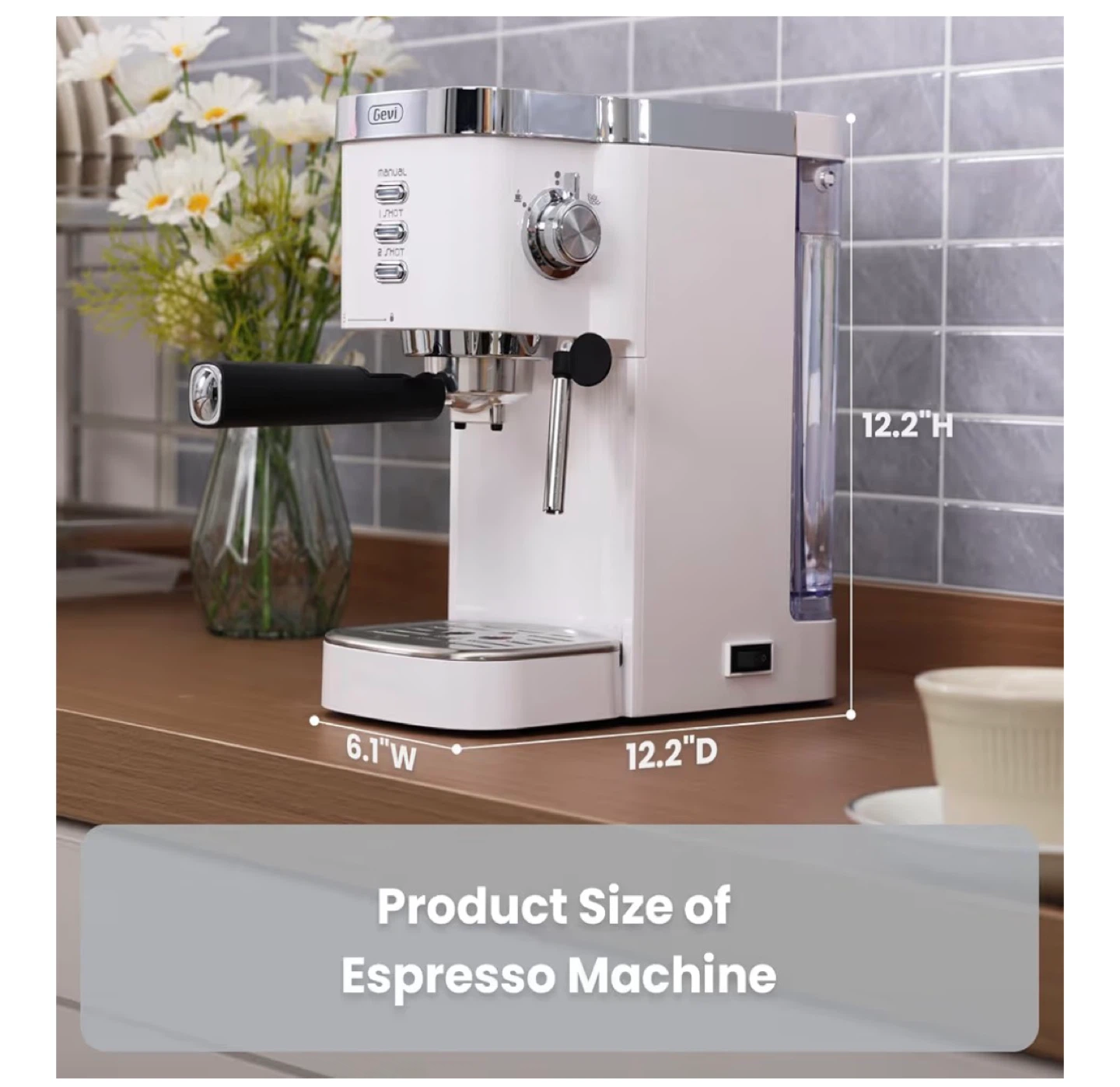 Gevi Professional Espresso Machine - White - photo 3