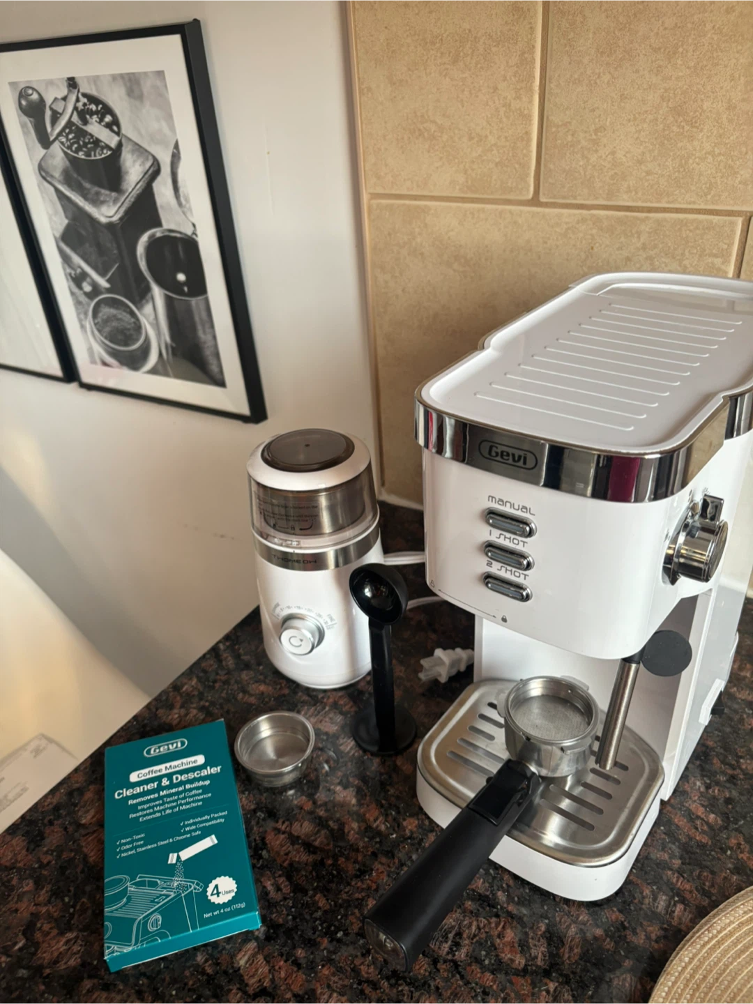 Gevi Professional Espresso Machine - White