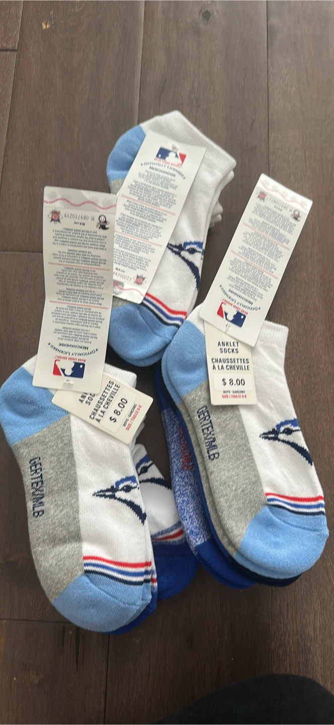 MLB Toronto Blue Jays & Assorted Team Ankle Socks (3 Pairs) - photo 4