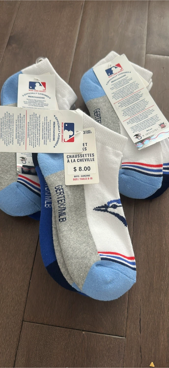 MLB Toronto Blue Jays & Assorted Team Ankle Socks (3 Pairs) - photo 2