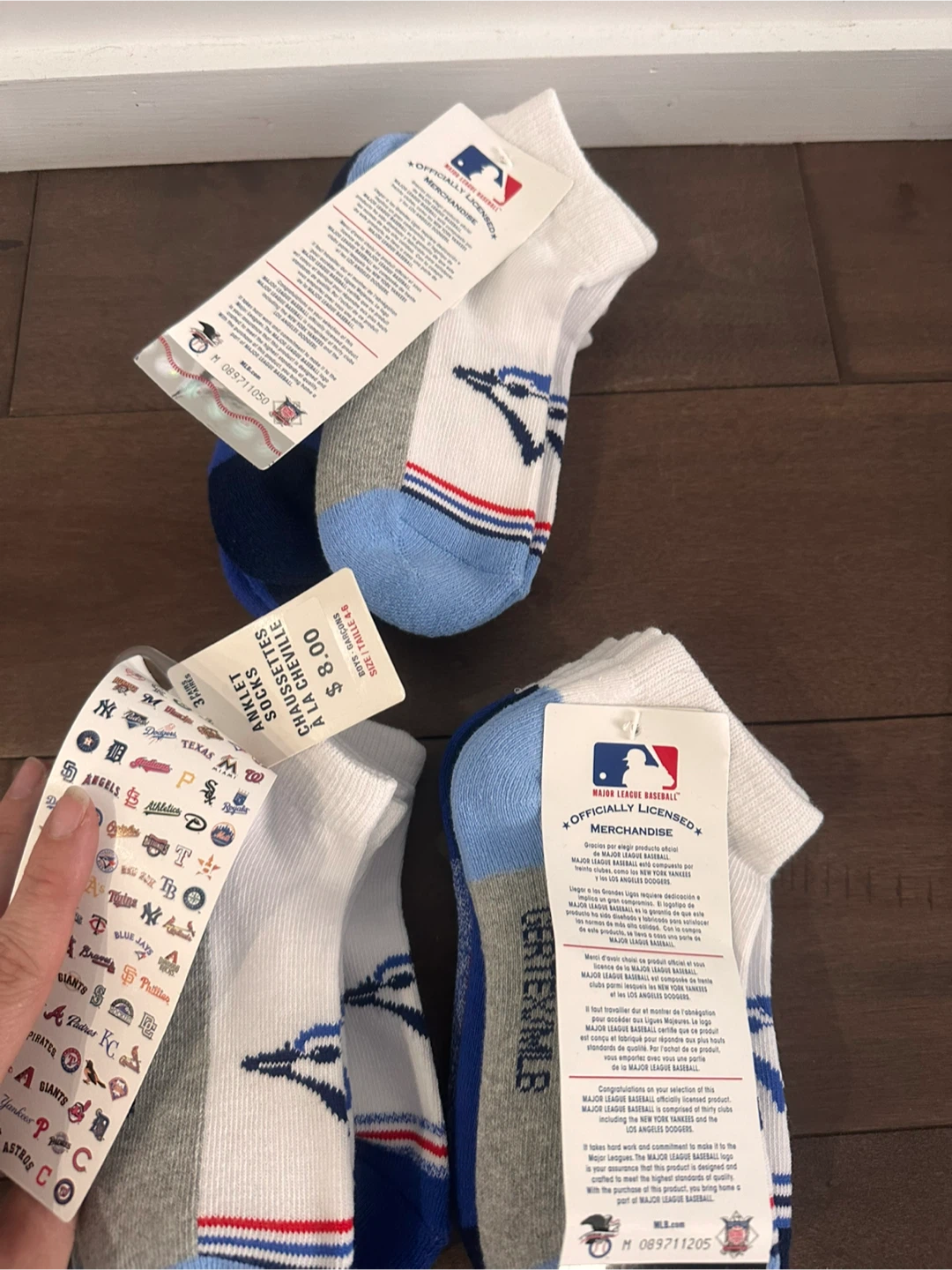 MLB Toronto Blue Jays & Assorted Team Ankle Socks (3 Pairs) - photo 5