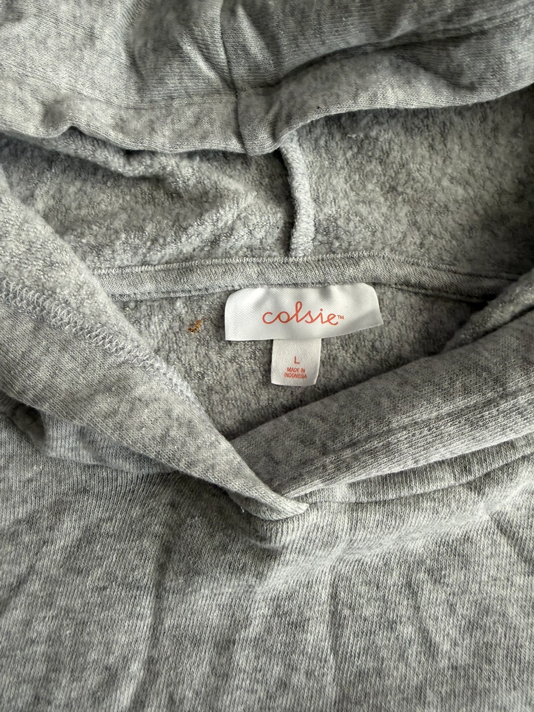 Colsie Gray Hoodie Sweatshirt Size L - photo 2