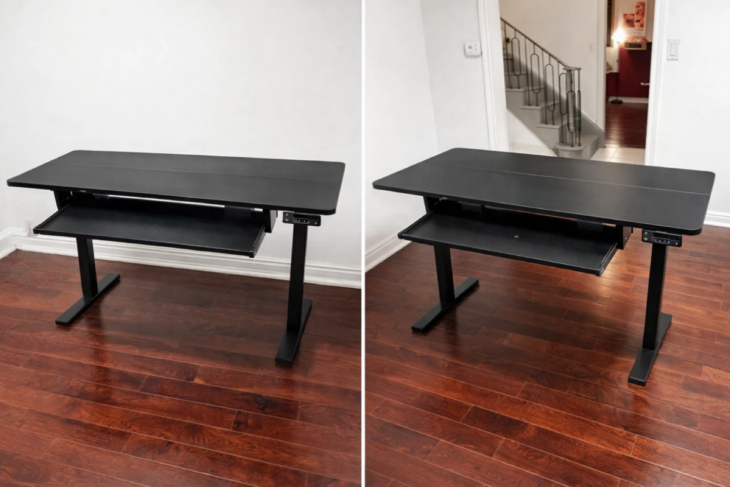 Adjustable Standing Desk with Keyboard Tray