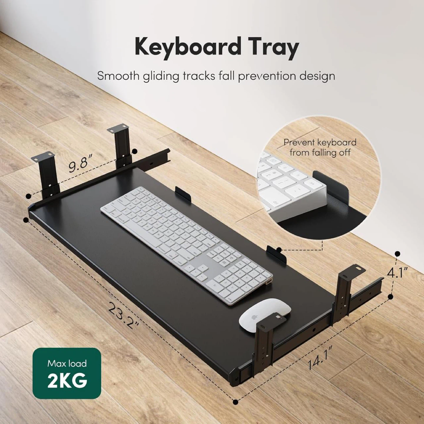 Adjustable Standing Desk with Keyboard Tray - photo 5