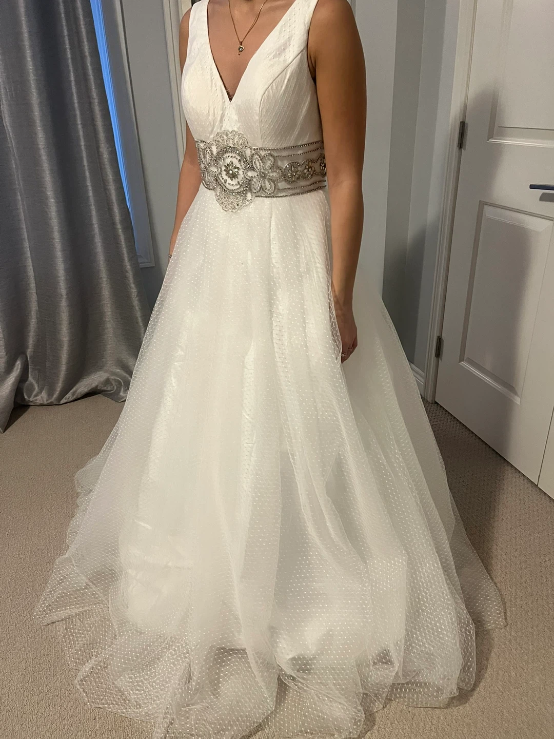 Green Beaded Formal Gown - photo 2