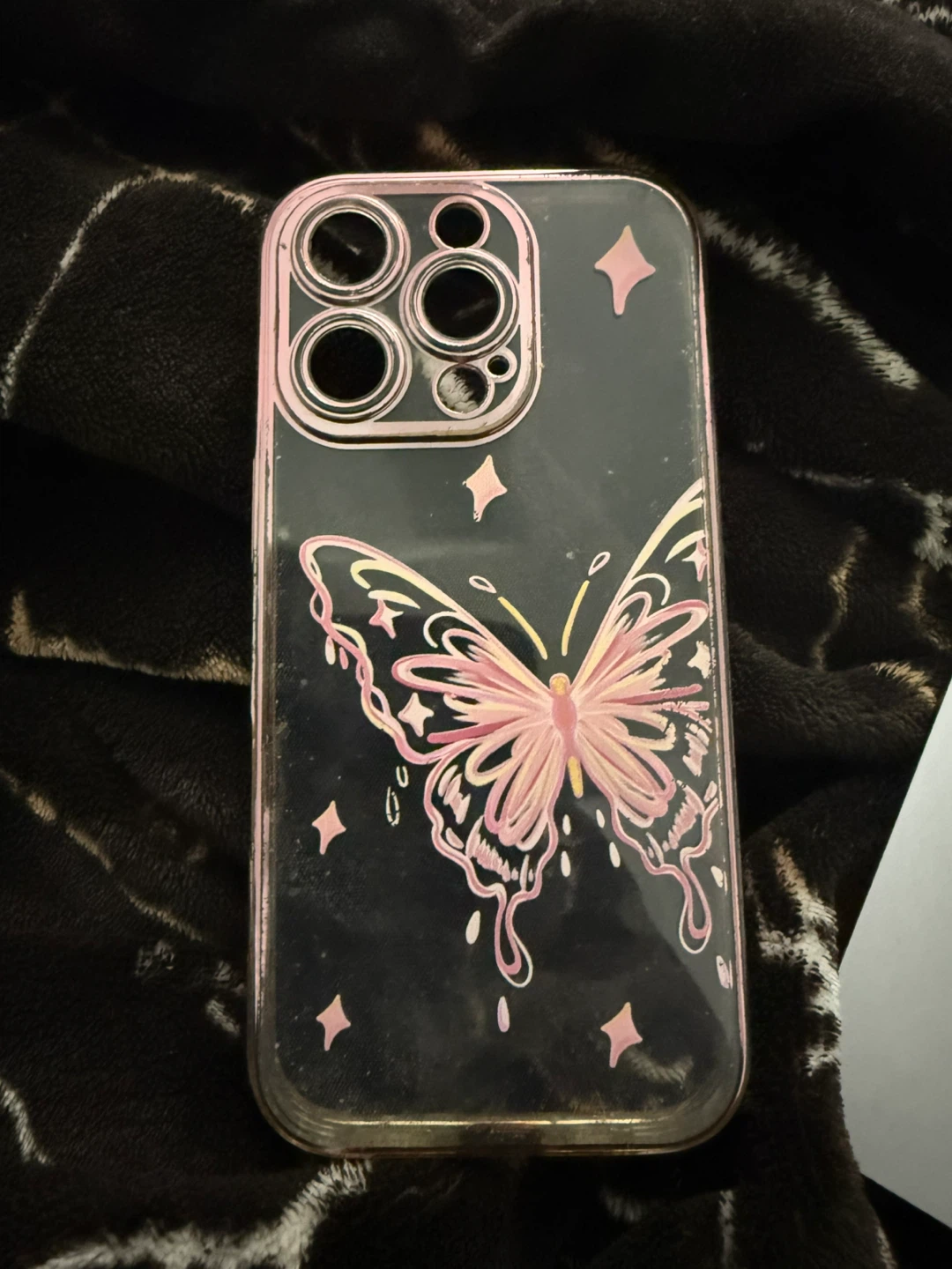 Black Butterfly Phone Case (iPhone 16 pro)