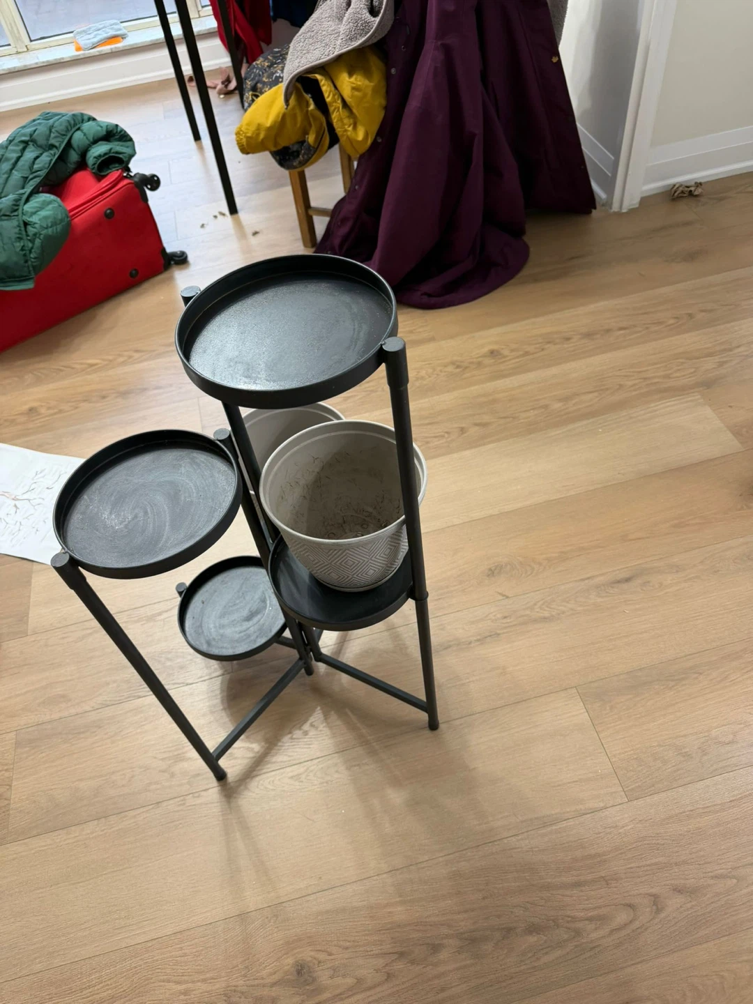 Black Metal Tiered Plant Stand - photo 3