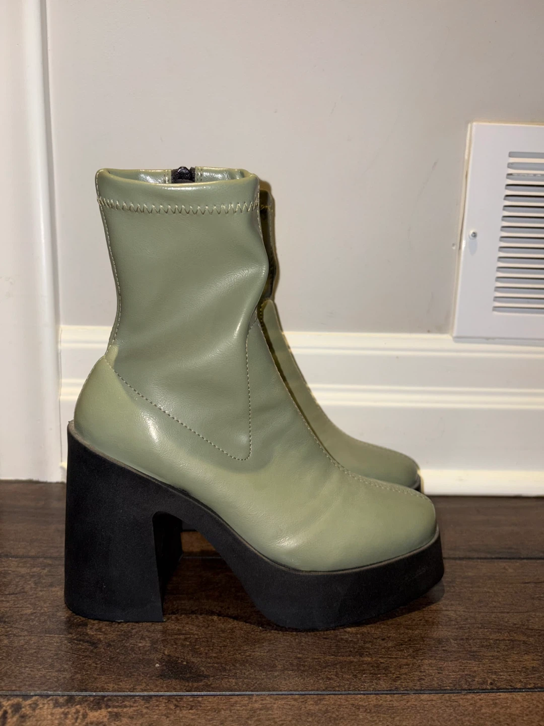 Light Green Platform Boots