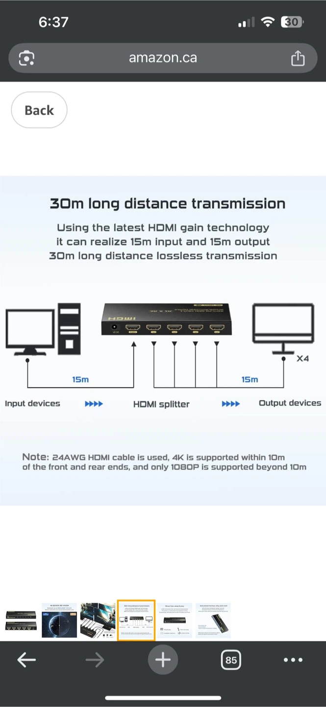 4 Port HDMI Splitter 4K x 2K - photo 5