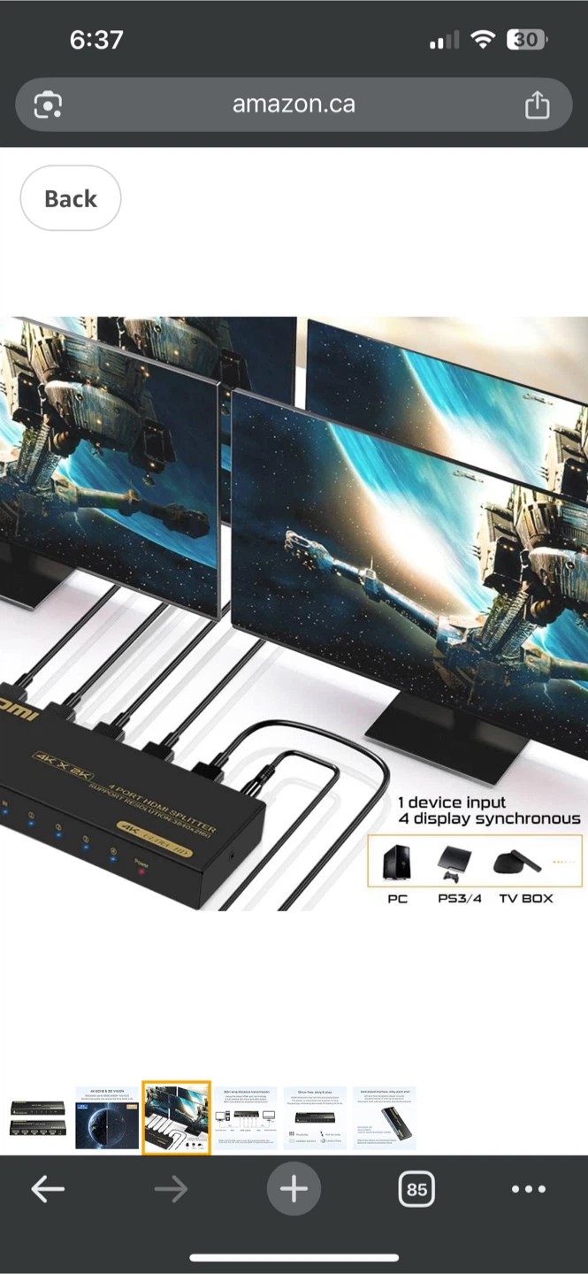 4 Port HDMI Splitter 4K x 2K - photo 4